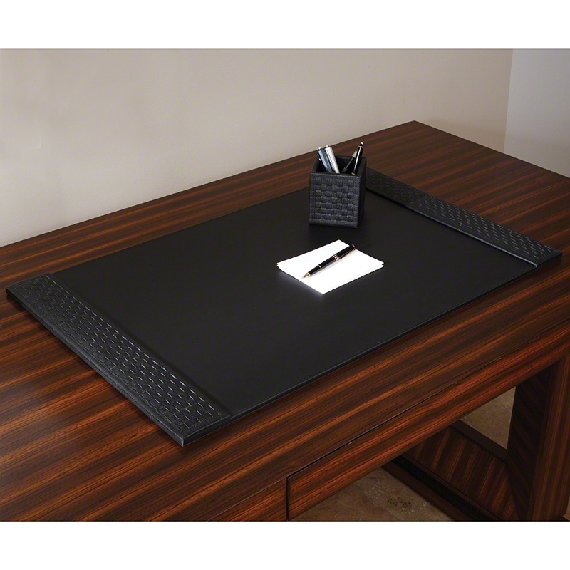 woven-desk-blotter-black-leather-roomshot1