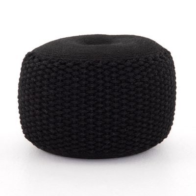 black-jute-knit-pouf-front1