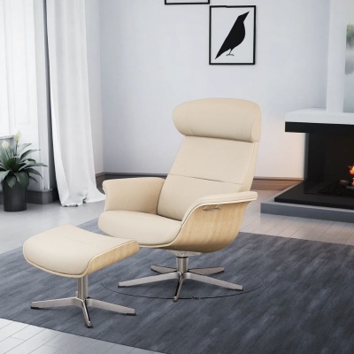 TimeOut Taupe Fab Recliner+OTT-34