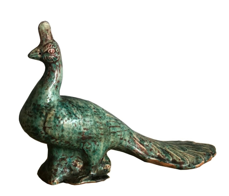 Picture of Speckled Peacock Sculpture