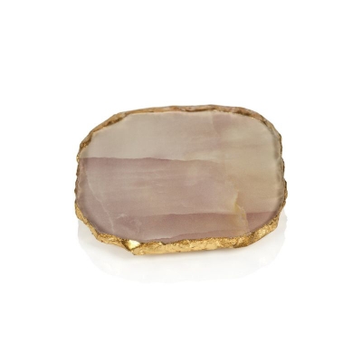 Agate-Coaster-Gold-Rim-Pink-Front1