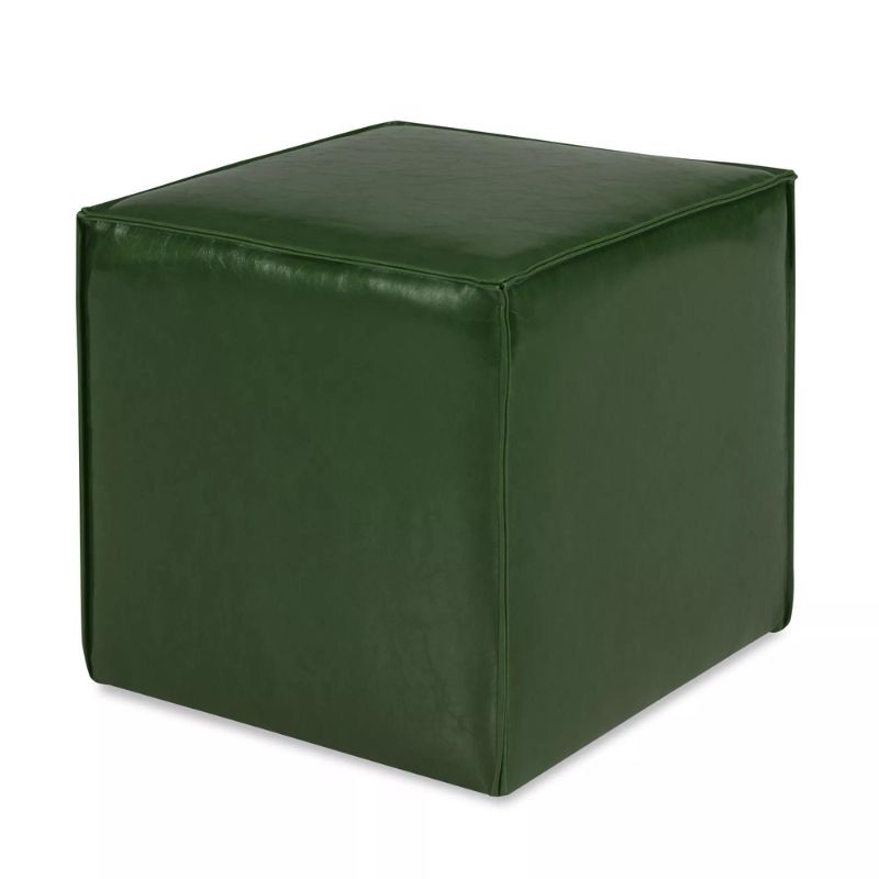 Picture of LOGAN FAUX LEATHER OTTOMAN