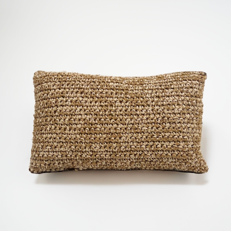 Raffia-Lumbar-Pillow-Craft/Natural-Front1