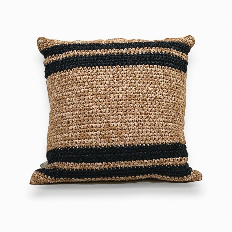 Stripe-Raffia-Square-Pillow-Craft-Natural-Black-Front1