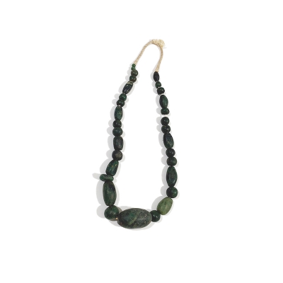 Amozonite-Mineral-Necklace-Green-Front1 