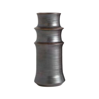 Gunmetal-Cylinder-Vase-Medium-Front1