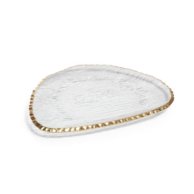 Clear-Textured-Plate-Gold-Rim-Large-Front1