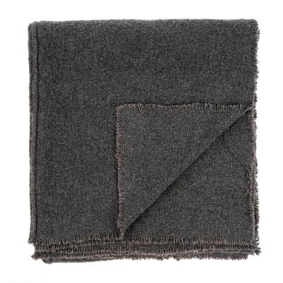 Fringed-Boucle-Blanket-Charcoal-Front1