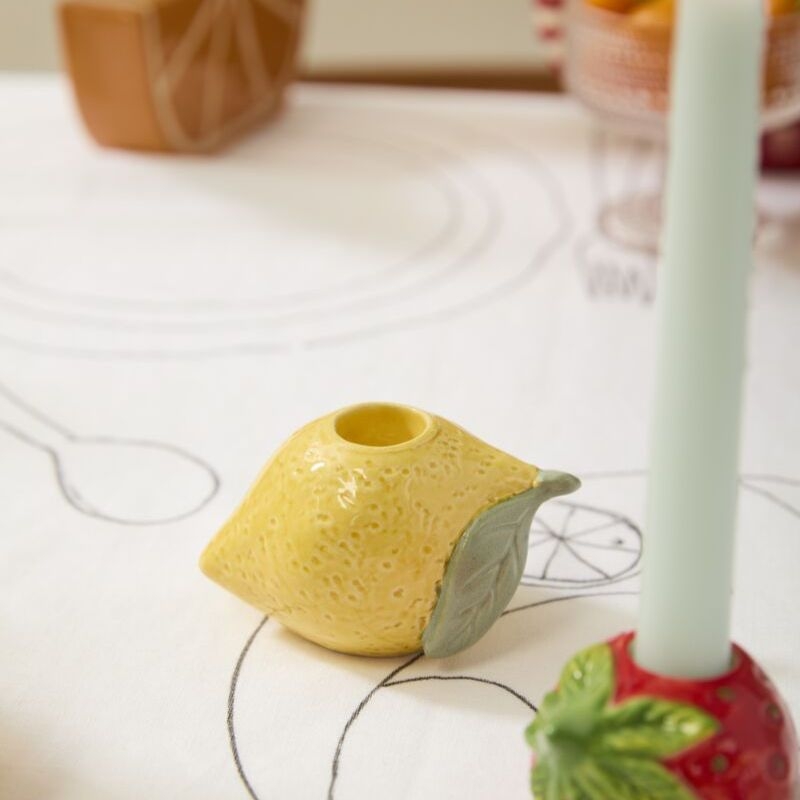 Lemon-Taper-Candleholder-Ceramic-Roomshoot1
