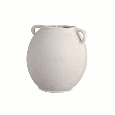 Paper-Mache-Short-Vase-White-34